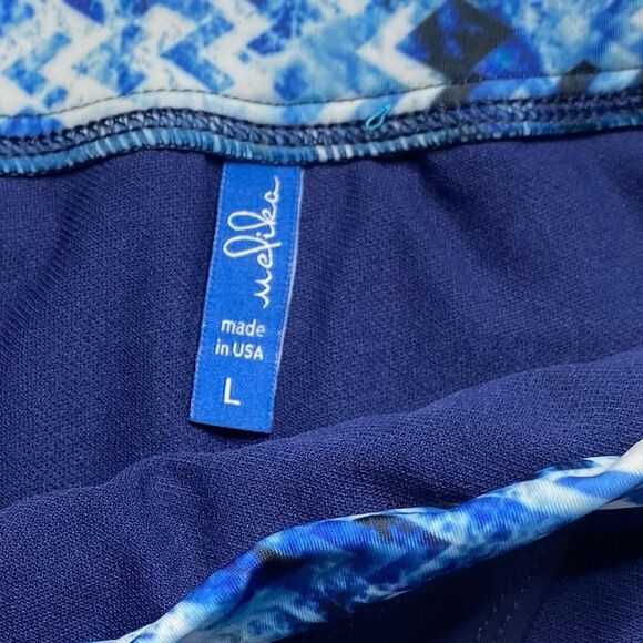 Melika Tankini Top and Bottoms Blue Sz L Made in USA NWT - Picture 14 of 15